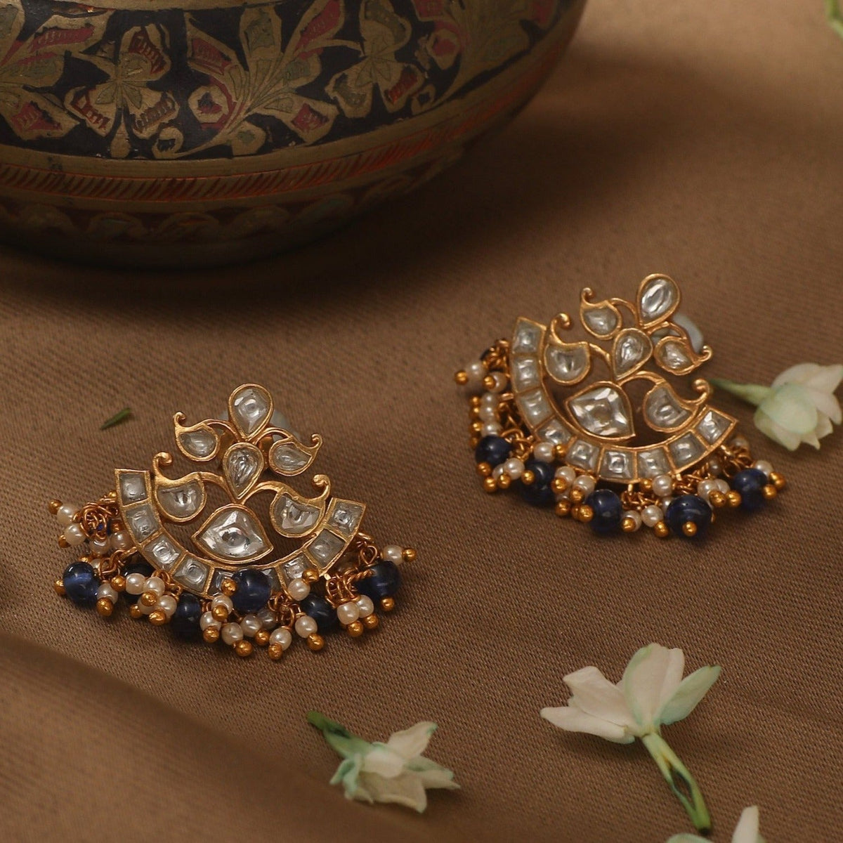 Earrings Anupa Jadau Silver Earrings