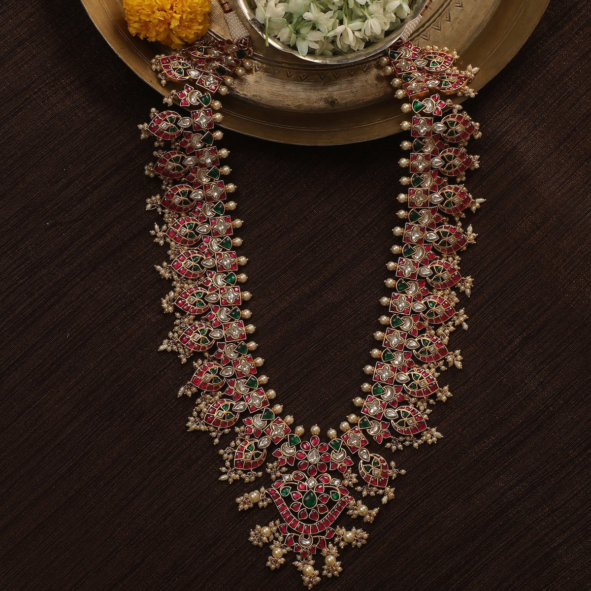 Utkalika Kempu Jadau Silver Necklace