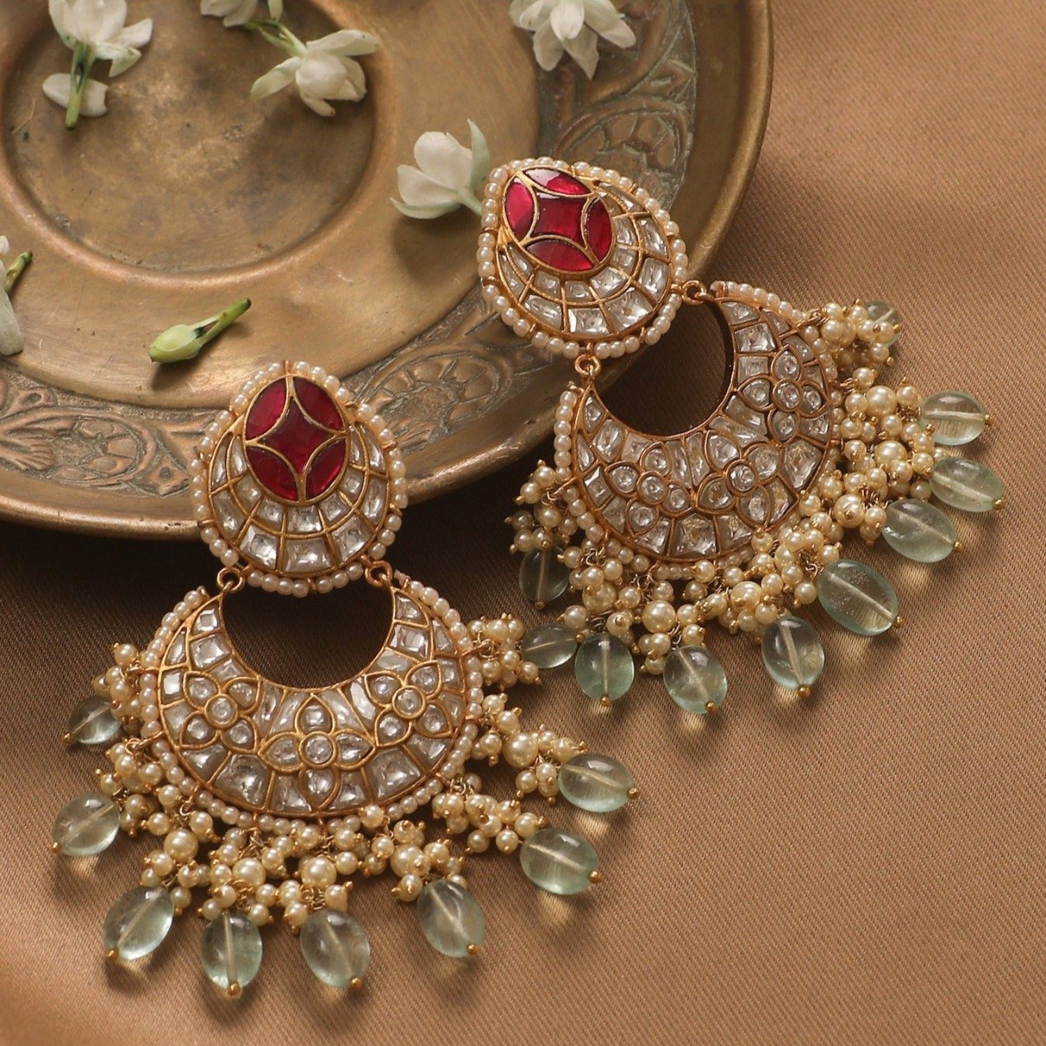 Earrings Satkriti Silver Chaandbali Earrings