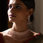 Necklaces Punya Grand CZ Silver Choker Set