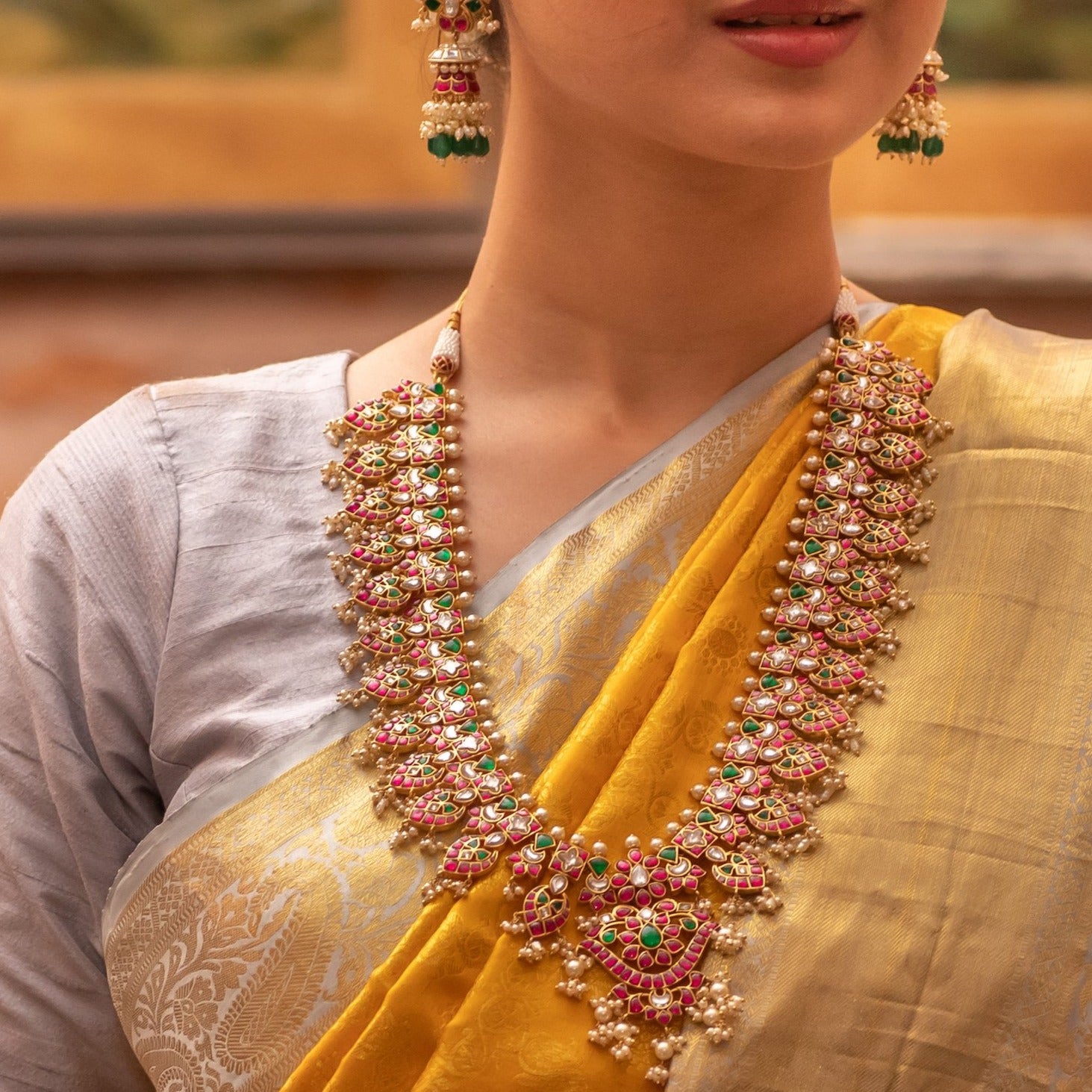 Kempu necklace deals