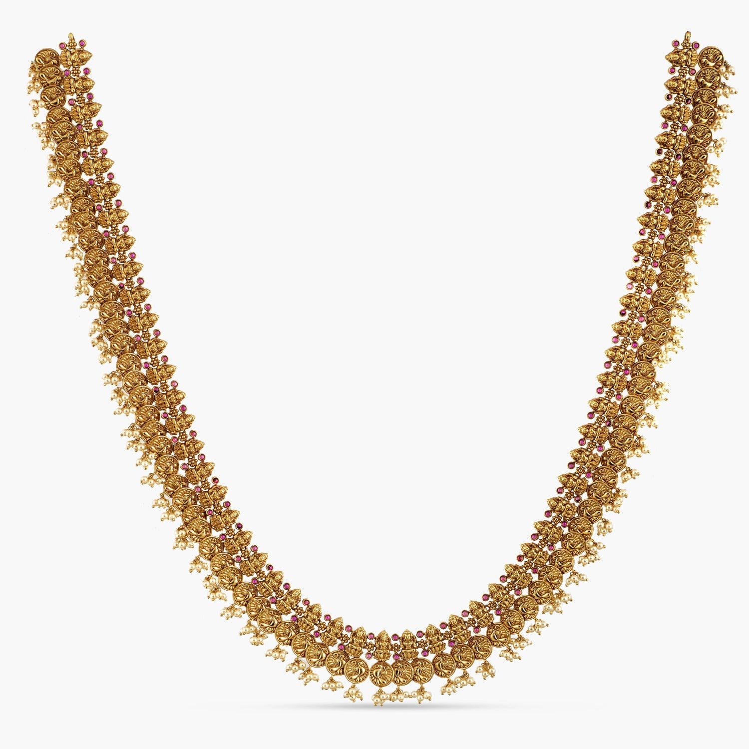 Necklaces Hiranmayi Antique Nakshi Silver Necklace