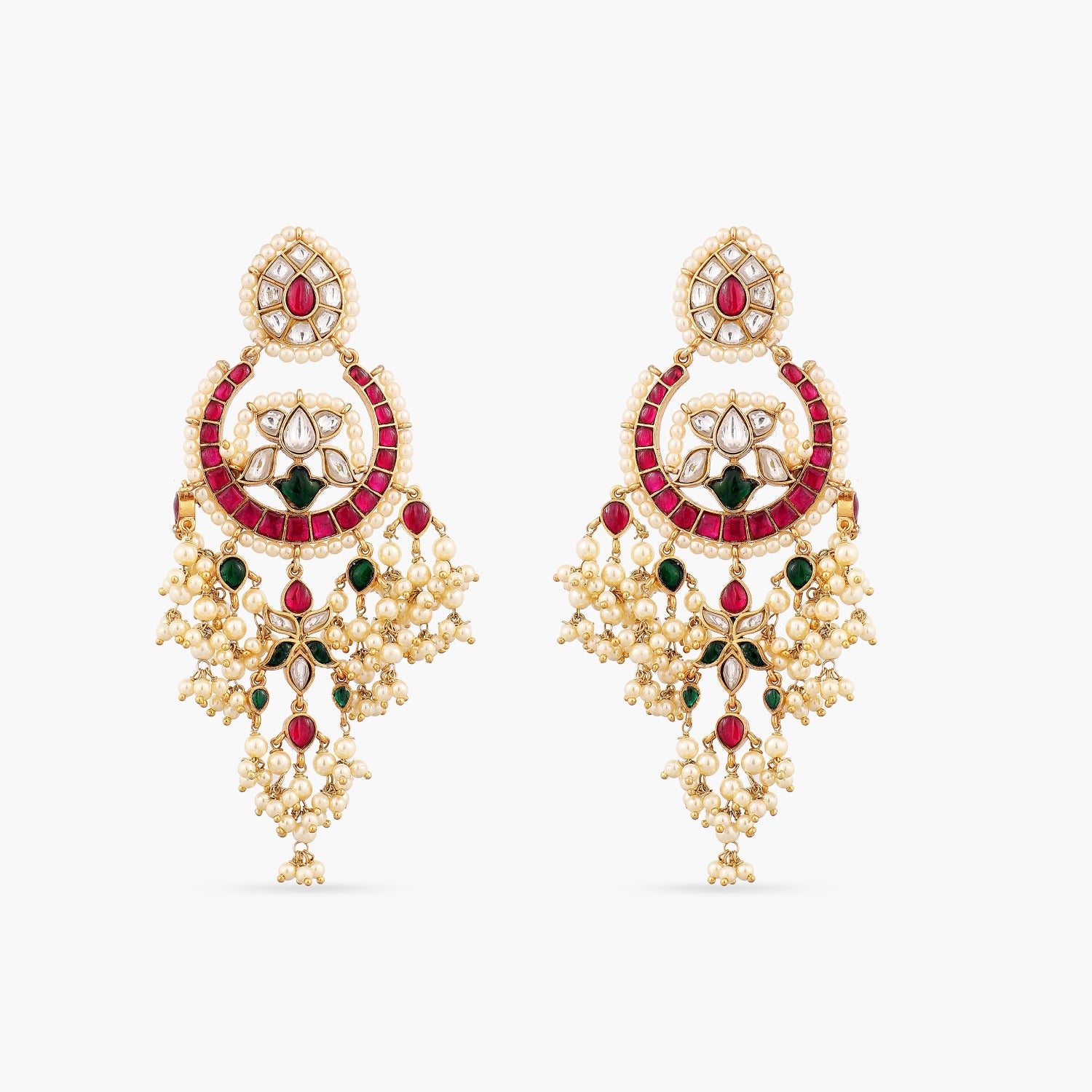 Earrings Nipuna Jadau Silver Chaandbali Earrings