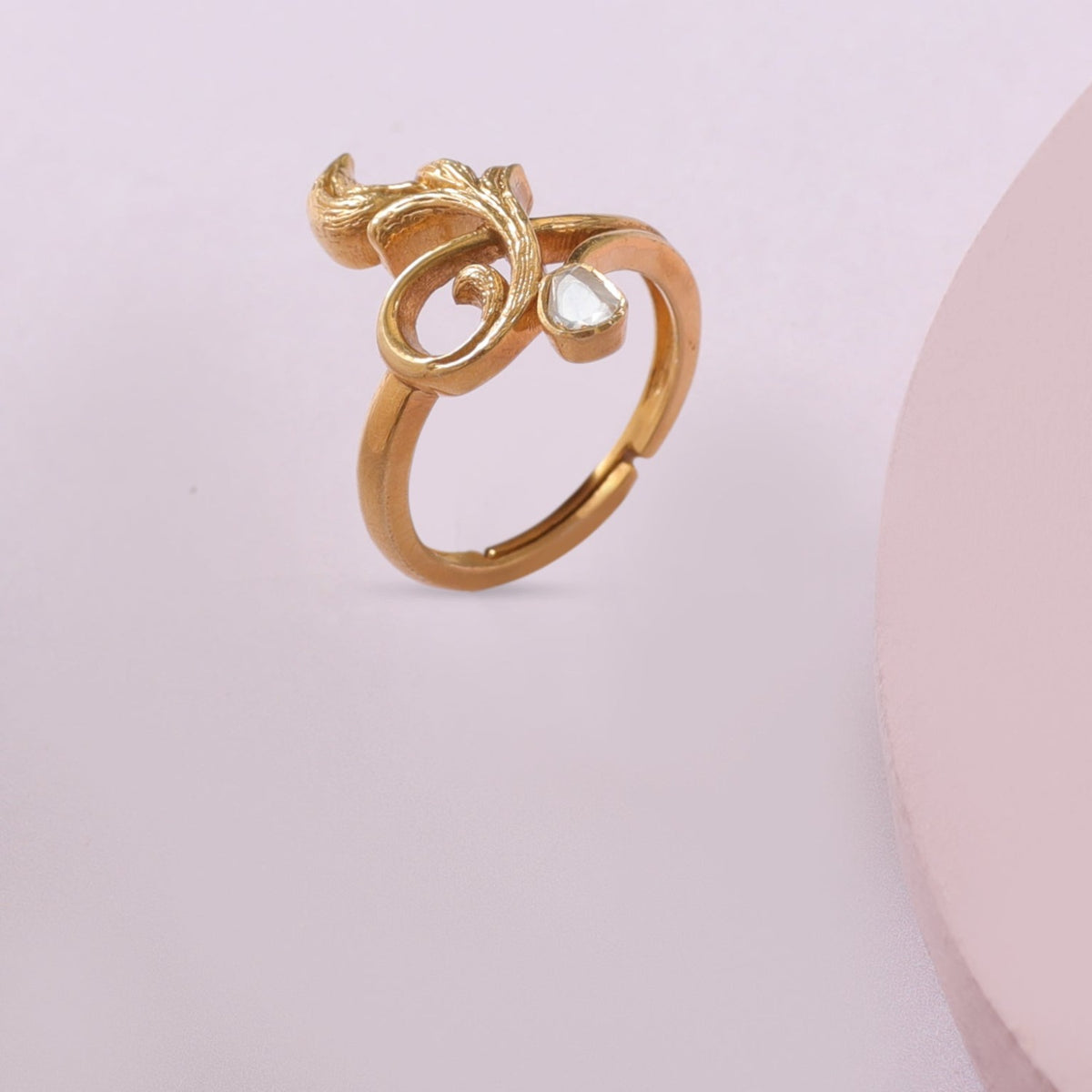 Baroque Dreamy Moissanite Silver Ring