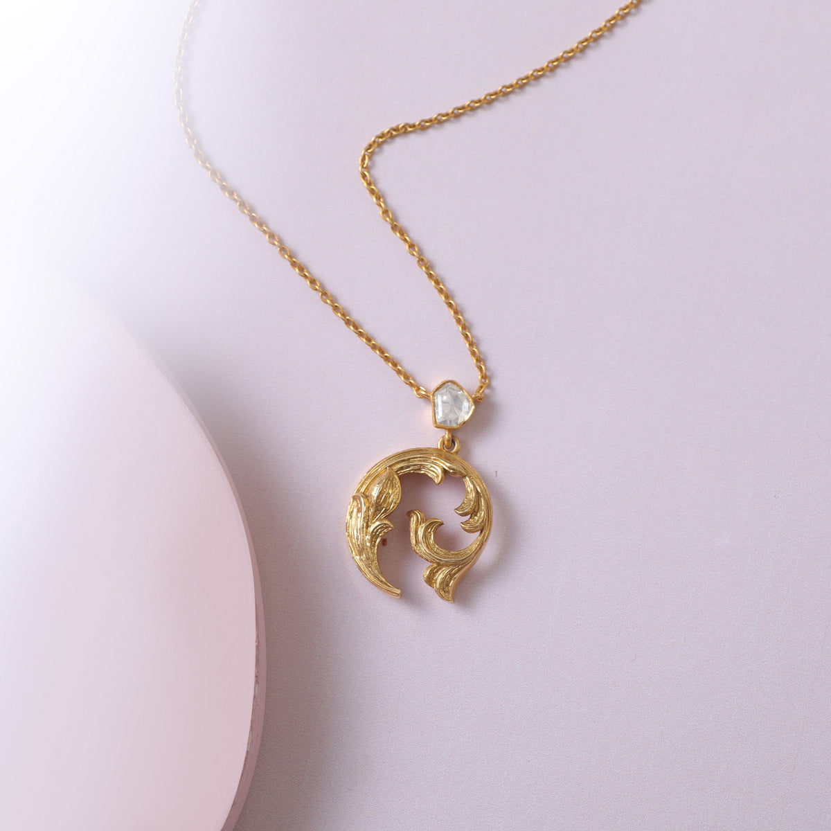 Necklaces Baroque Dreamy Moissanite Silver Pendant Necklace