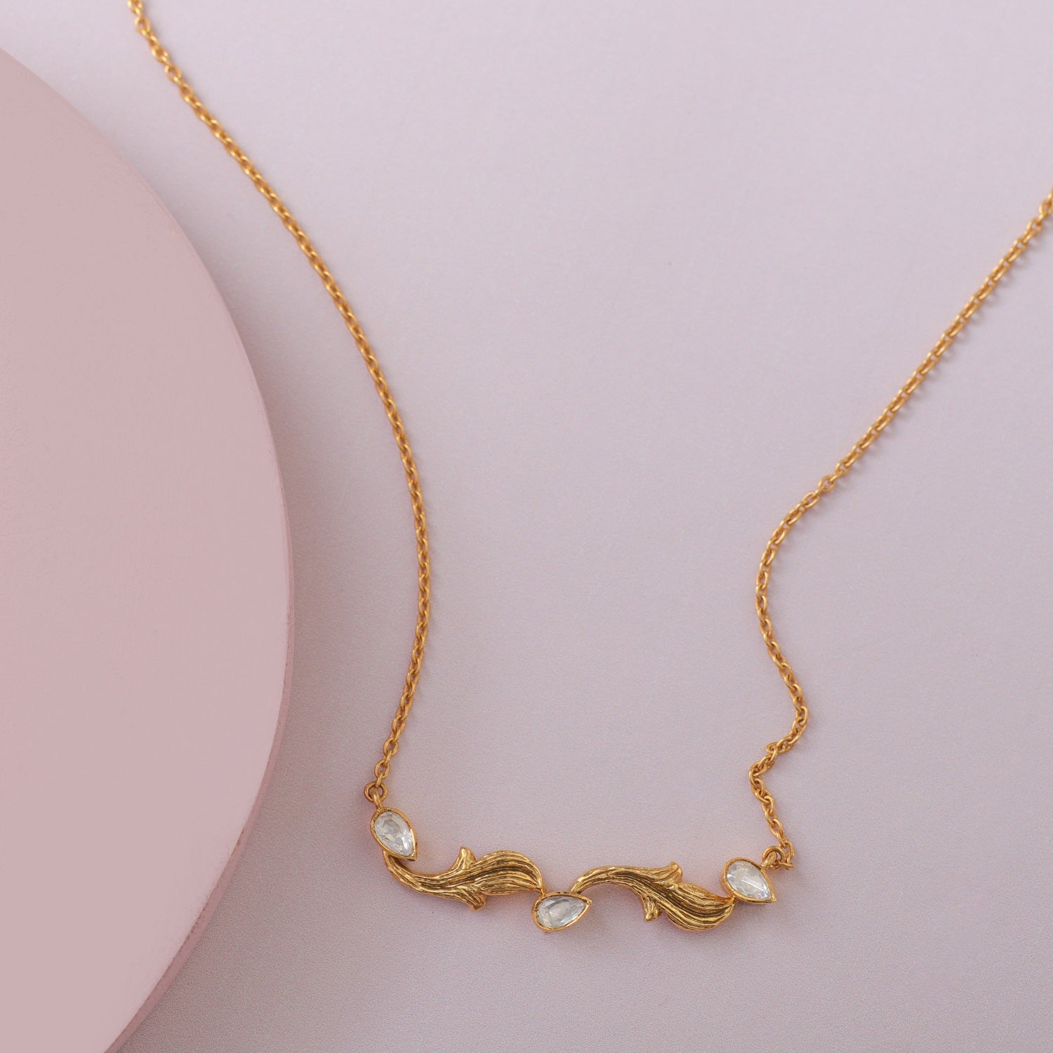 Necklaces Baroque Delicate Moissanite Silver Pendant Necklace