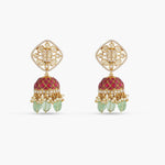 Earrings Rasika Moissanite Kempu Elegant Silver Jhumki Earrings