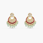 Earrings Rasika Moissanite Kempu Elegant Silver Chaandbali Earrings