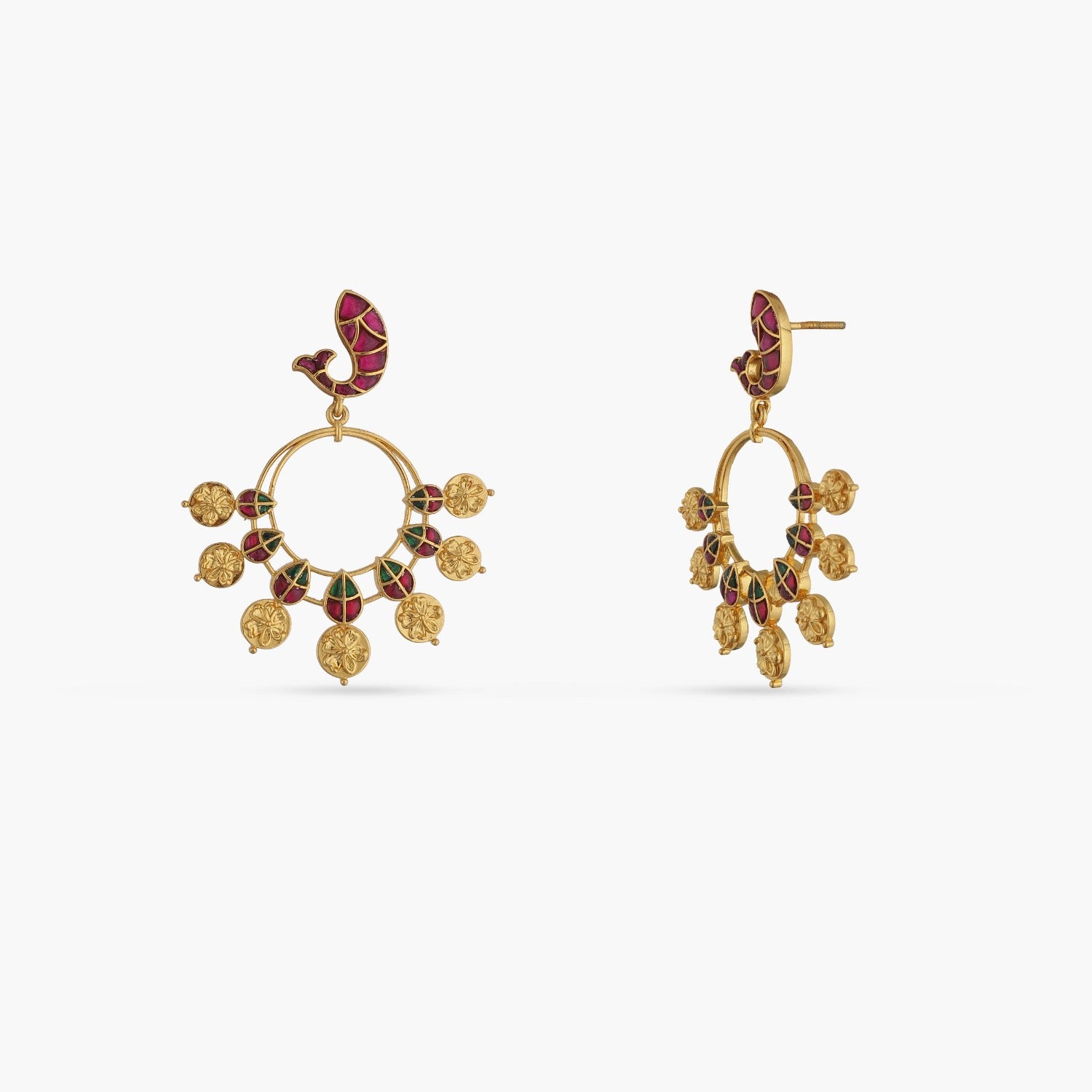 Earrings Matsya Statement Silver Dangle Earrings