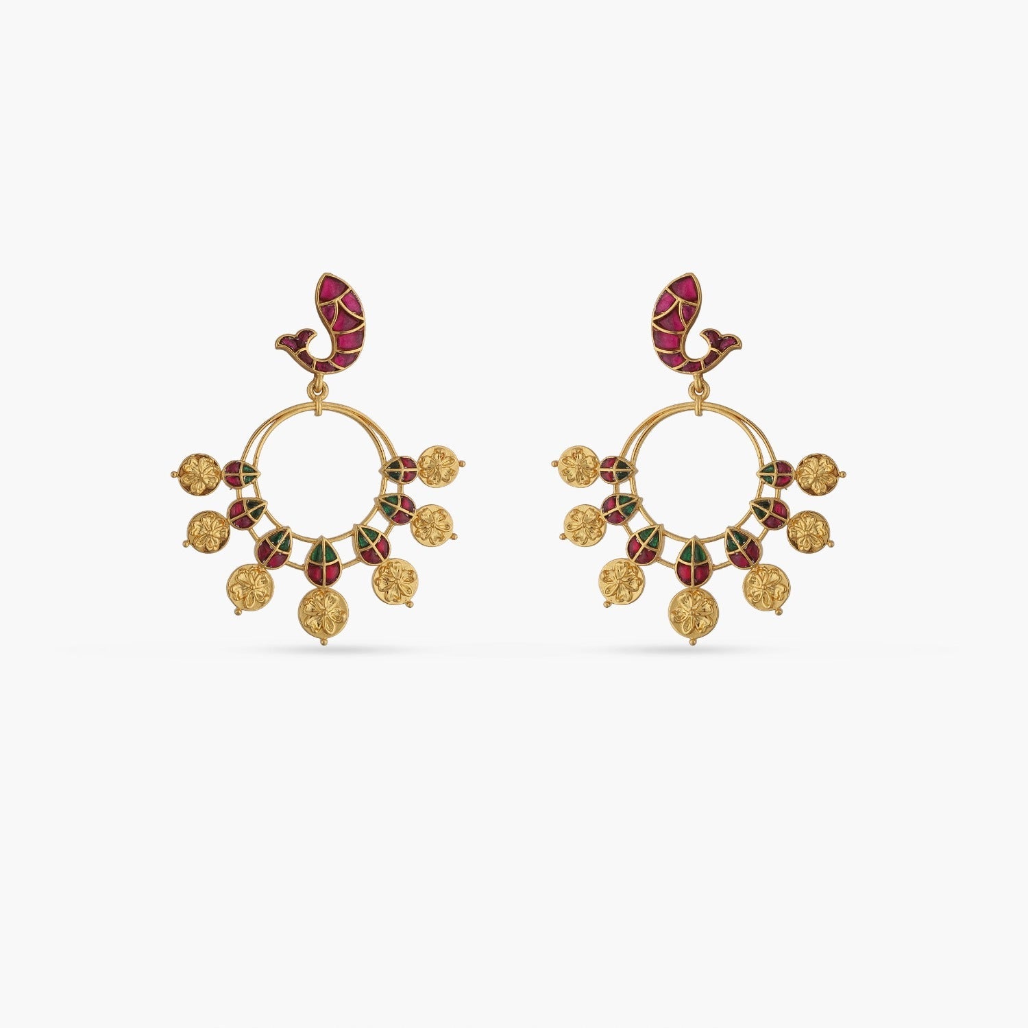 Earrings Matsya Statement Silver Dangle Earrings