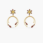Earrings Matsya Floral Dangle Silver Earrings