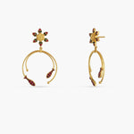 Earrings Matsya Floral Dangle Silver Earrings