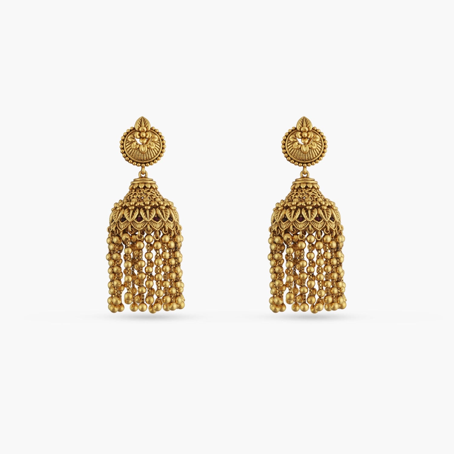 Earrings Swara Floral Frill Silver Jhumki Earrings