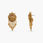 Earrings Swara Floral Frill Silver Drop Earrings