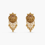 Earrings Swara Floral Frill Silver Drop Earrings