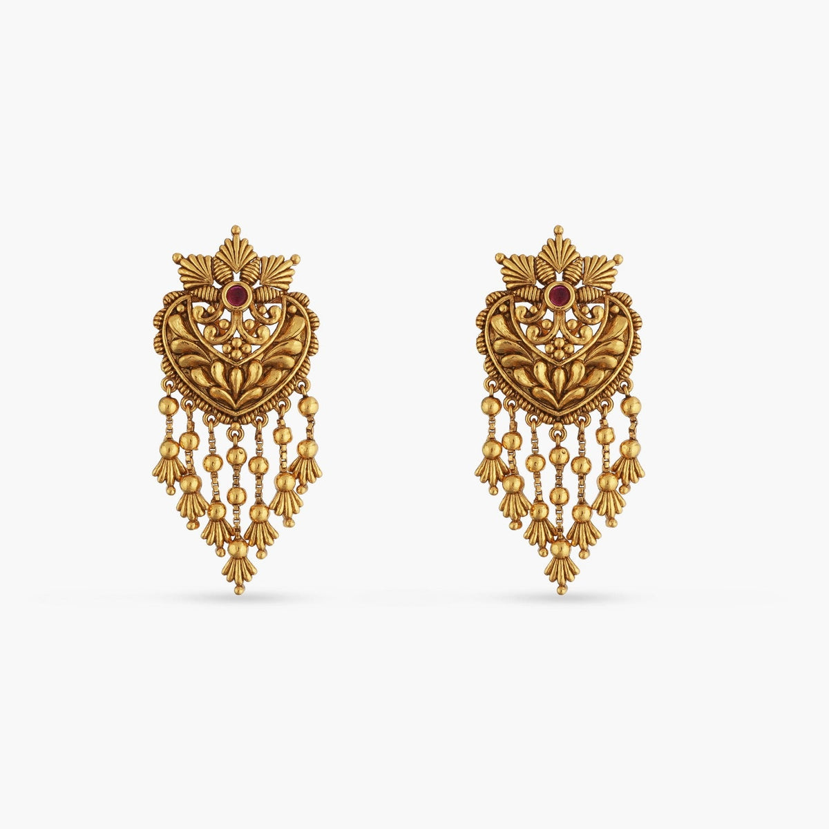 Earrings Swara Floral Frill Silver Drop Earrings
