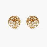 Baroque Moissanite Silver Stud Earrings