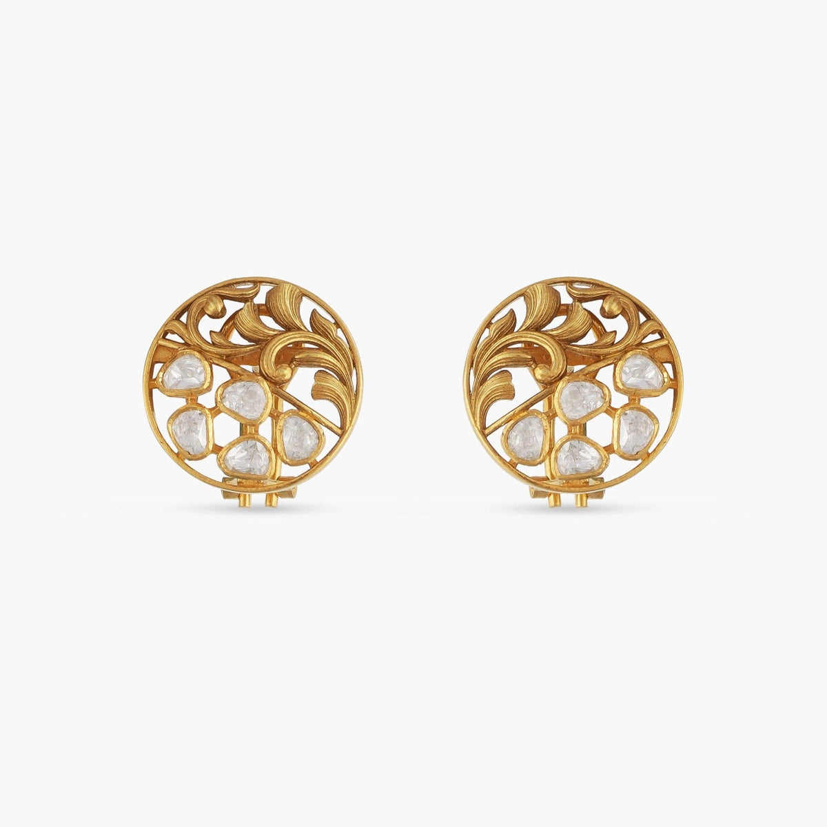 Earrings Baroque Moissanite Silver Stud Earrings