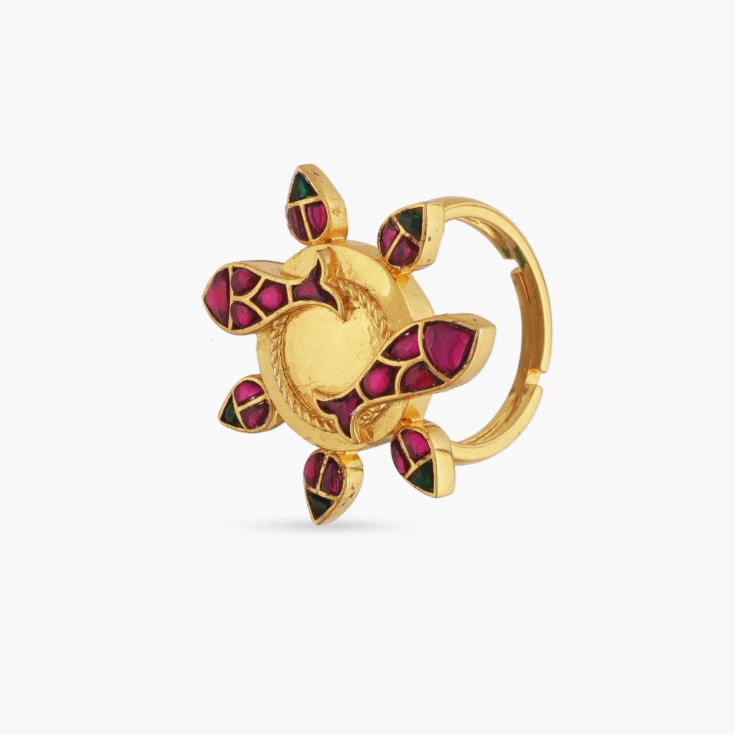 Finger Ring Matsya Round Silver Ring