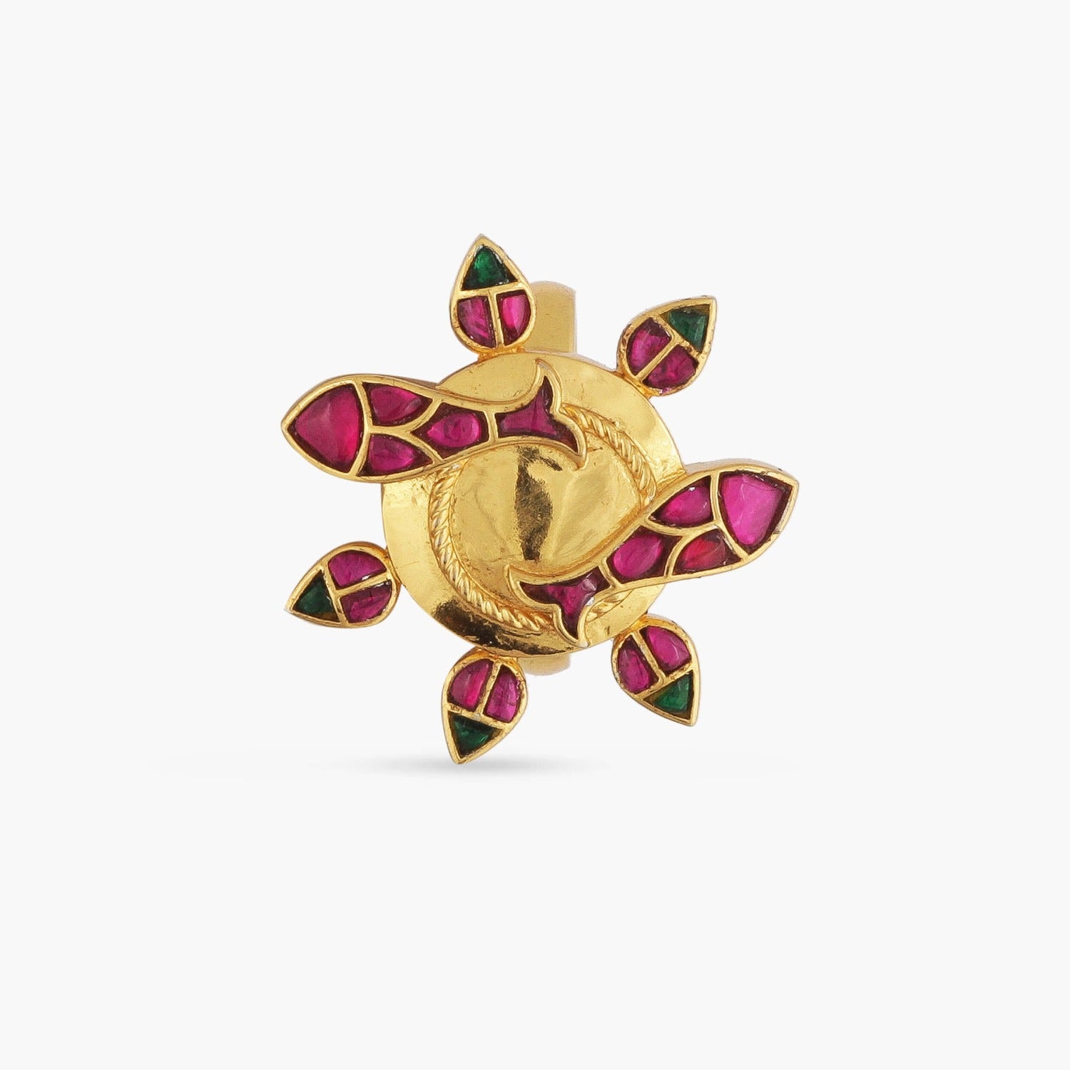 Finger Ring Matsya Round Silver Ring