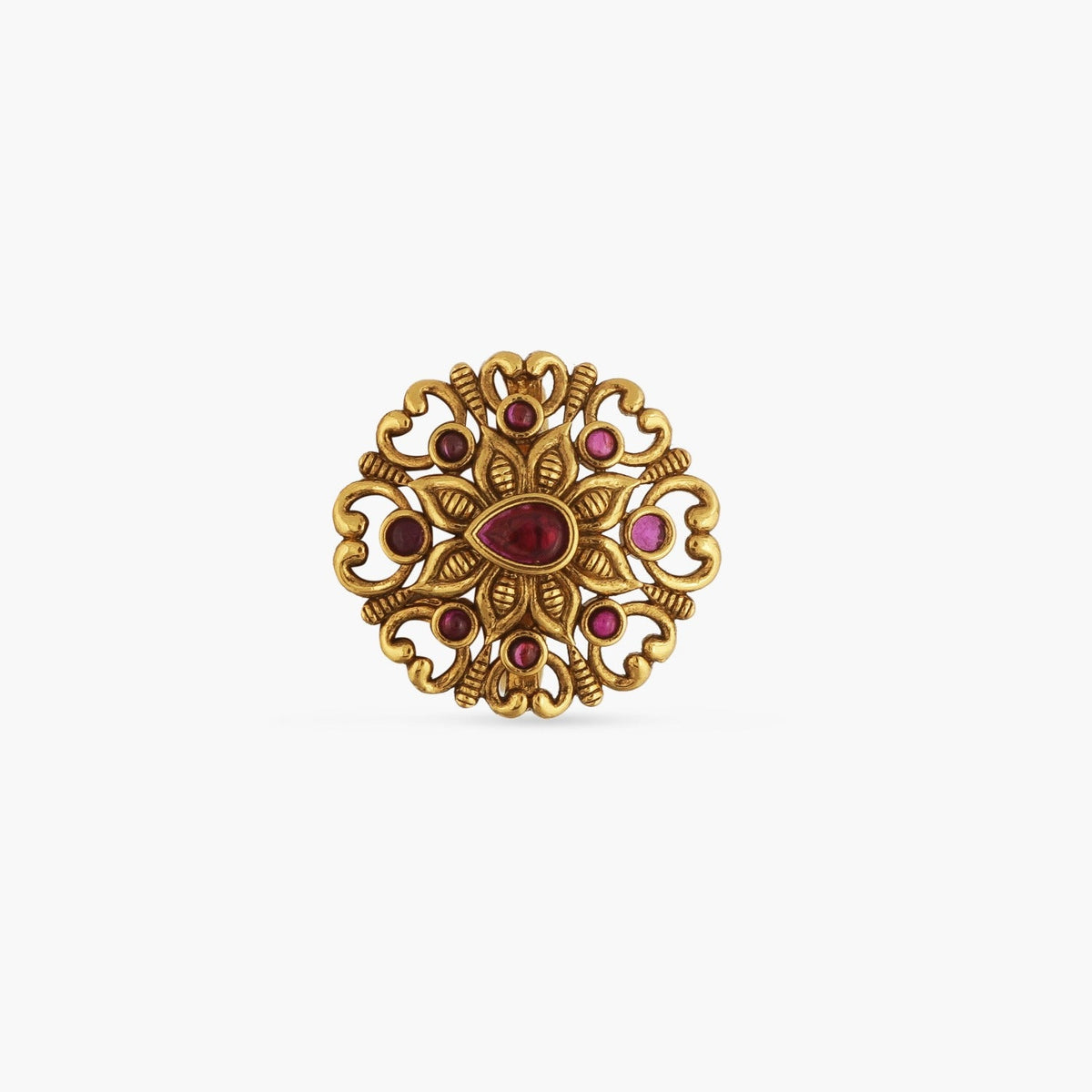 Finger Ring Swara Statement Silver Ring