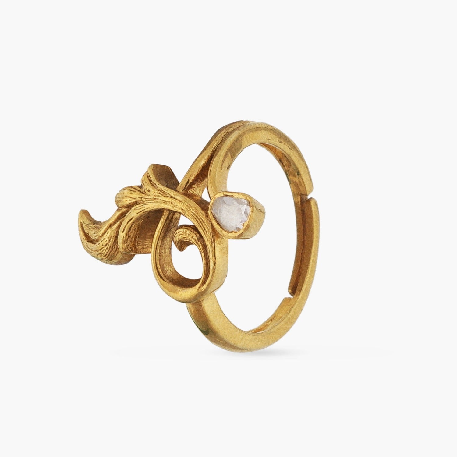 Finger Ring Baroque Dreamy Moissanite Silver Ring