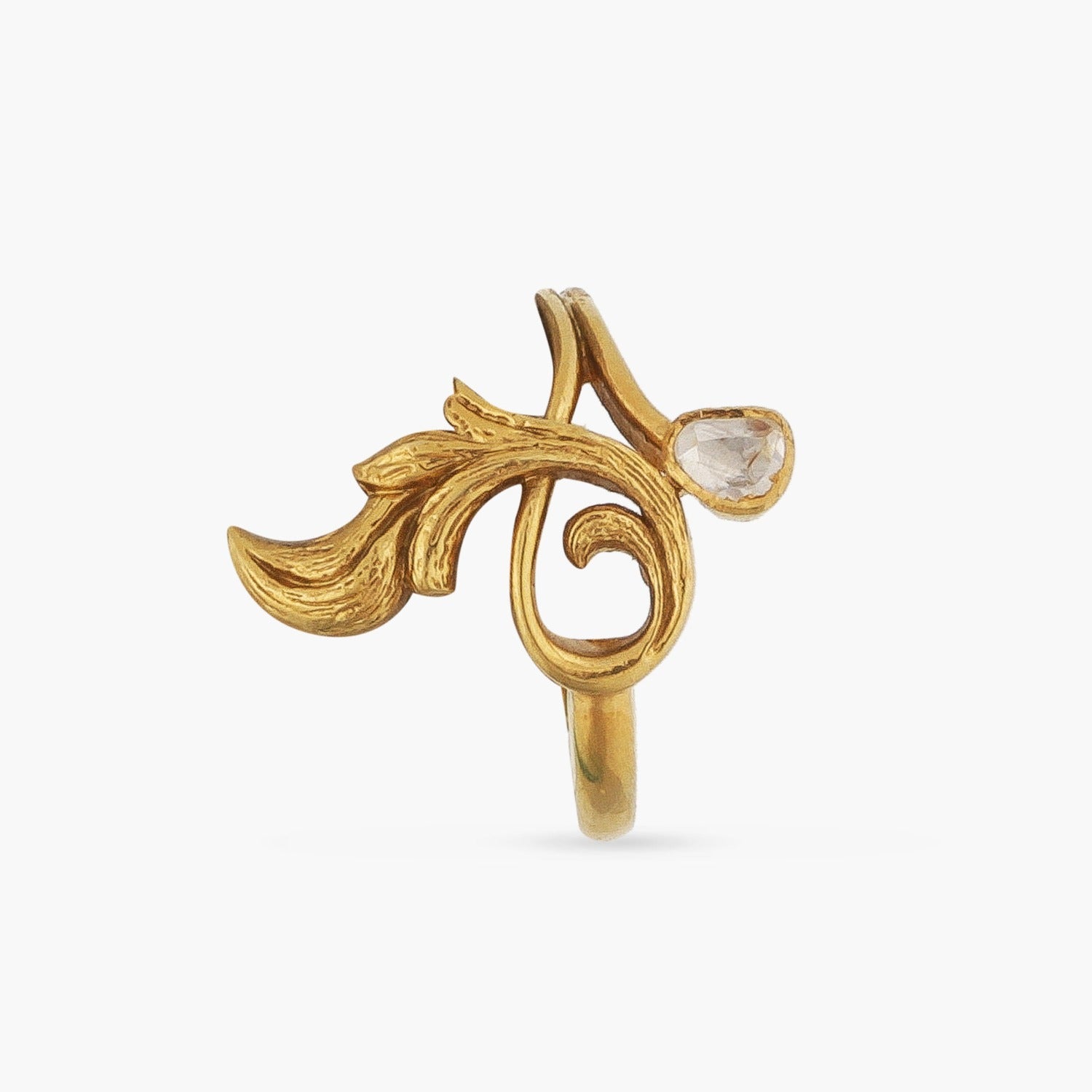Finger Ring Baroque Dreamy Moissanite Silver Ring