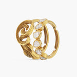 Finger Ring Baroque Stackable Moissanite Silver Ring