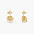 Citrine Scorpio Zodiac Gold Plated Silver Earrings