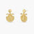 White Crystal Aries Zodiac Gold Plated Silver Earrings