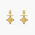 Amethyst Aquarius Zodiac Gold Plated Silver Earrings