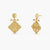 Opal Libra Zodiac Gold Plated Silver Earrings