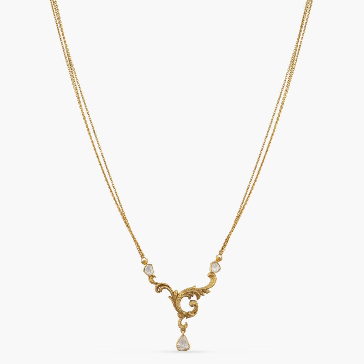 Necklaces Baroque Signature Moissanite Silver Pendant Necklace