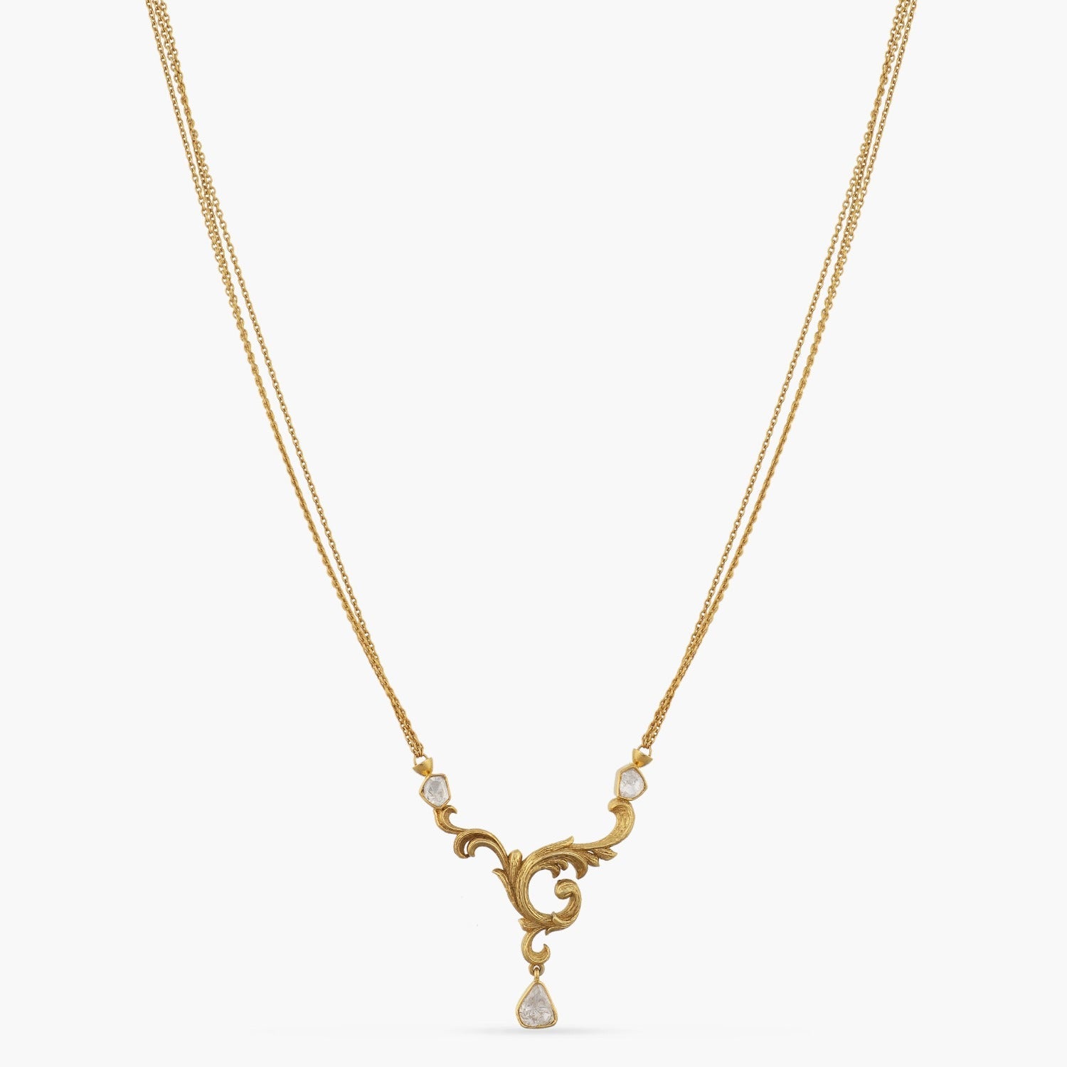 Necklaces Baroque Signature Moissanite Silver Pendant Necklace