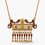 Necklaces Matsya Long Silver Chain Pendant