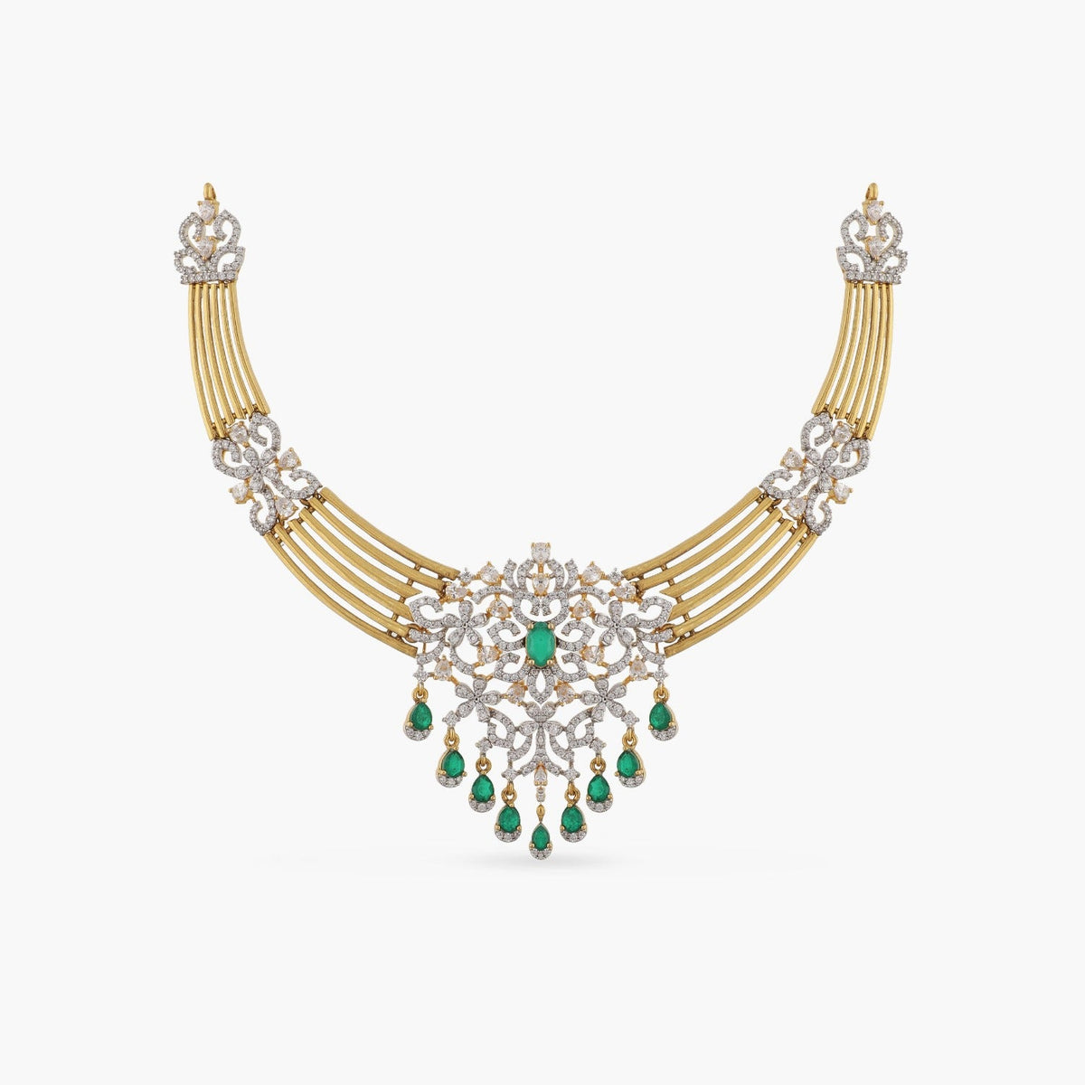 Necklaces Glitz CZ Silver Necklace Set