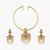 Swara Floral Frill Silver Hasli Necklace Set