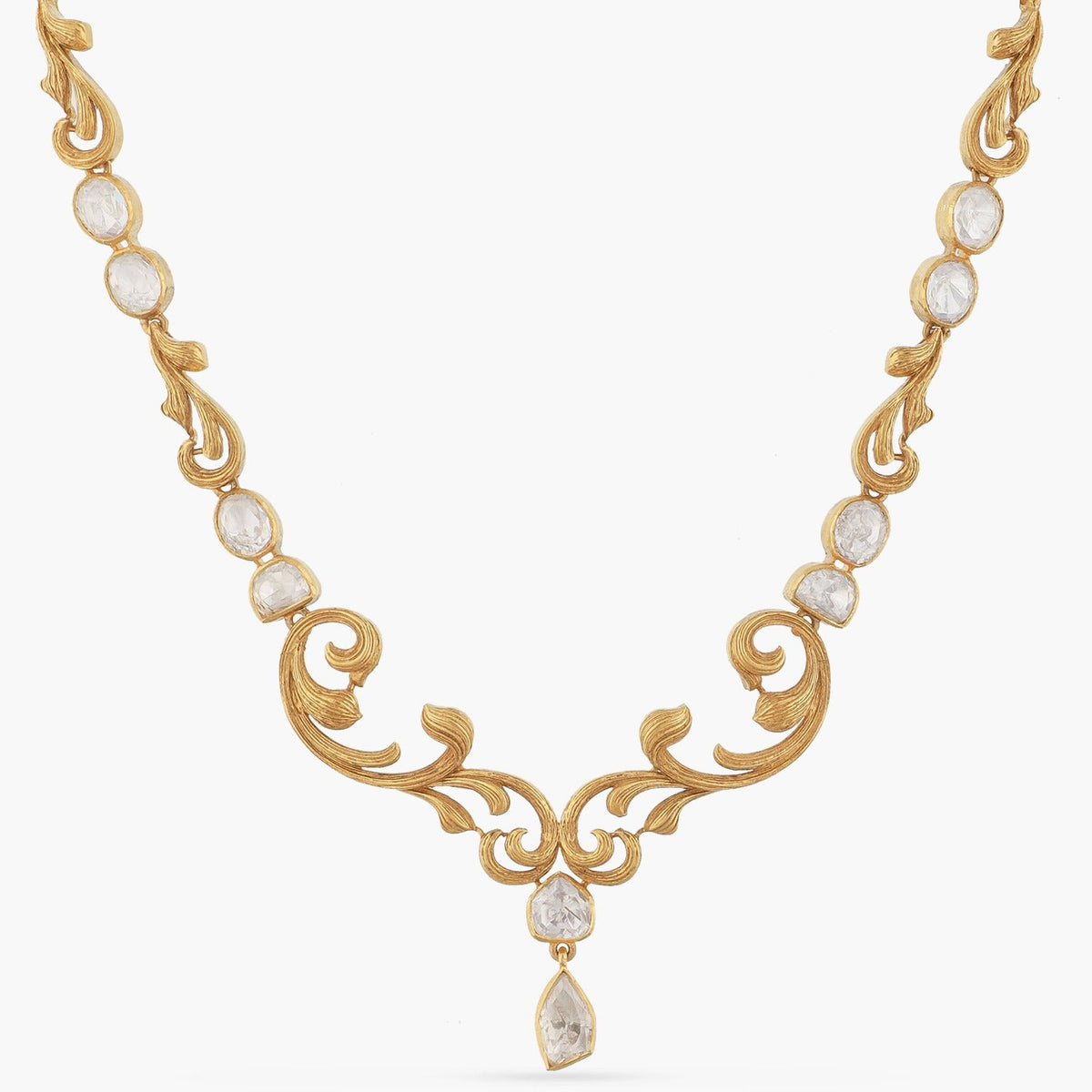 Necklaces Baroque Moissanite Silver Grand Necklace