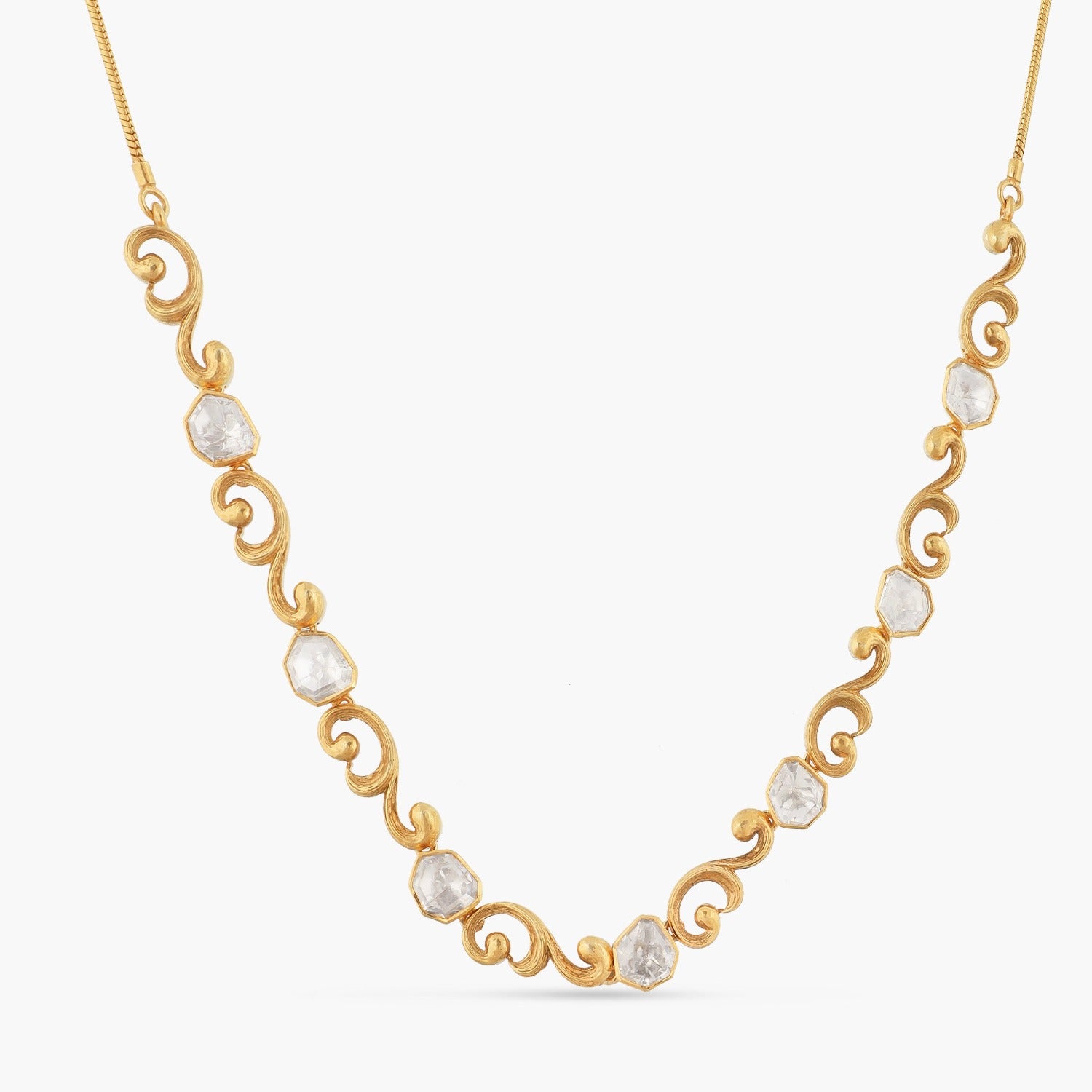 Necklaces Baroque Moissanite Silver Statement Necklace