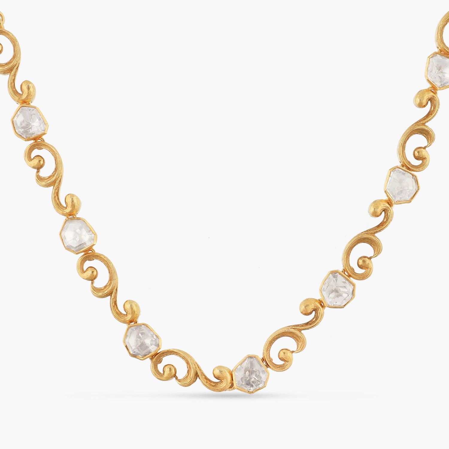 Necklaces Baroque Moissanite Silver Statement Necklace