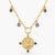 Blue Virgo Zodiac Coin Gold Plated Silver Necklace