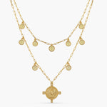 Necklaces Citrine Scorpio Zodiac Layered Gold Plated Silver Necklace