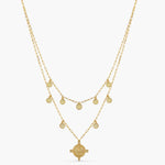 Necklaces Citrine Scorpio Zodiac Layered Gold Plated Silver Necklace