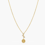 Necklaces Opal Libra Zodiac Coin Gold Plated Silver Necklace