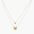 Ruby Cancer Zodiac Layered Gold Plated Silver Necklace