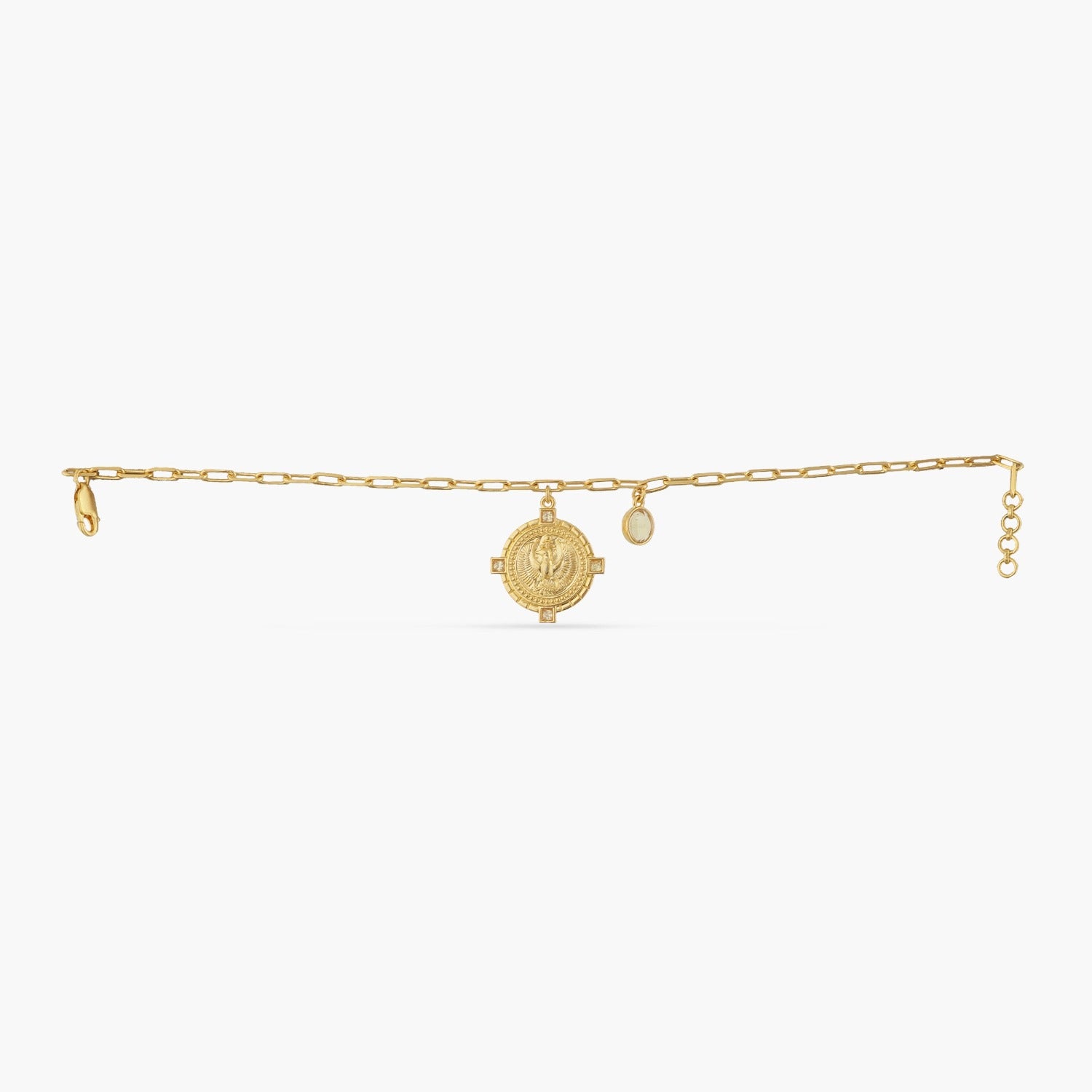 Bracelet Citrine Scorpio Zodiac Gold Plated Silver Chain Bracelet