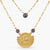 Blue Zircon Sagittarius Zodiac Layered Gold Plated Silver Necklace