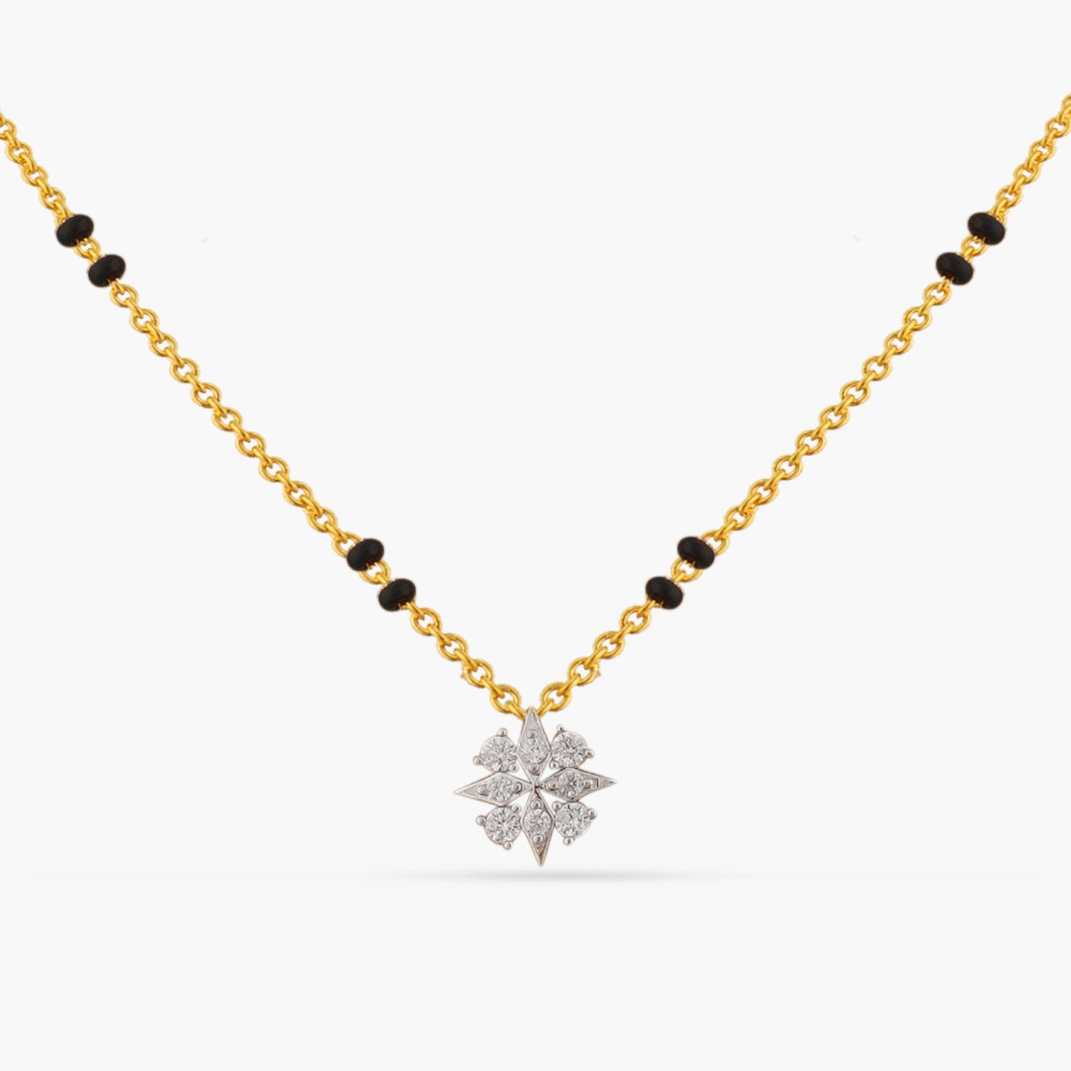 Necklaces Elegant Charm CZ Silver Mangalsutra