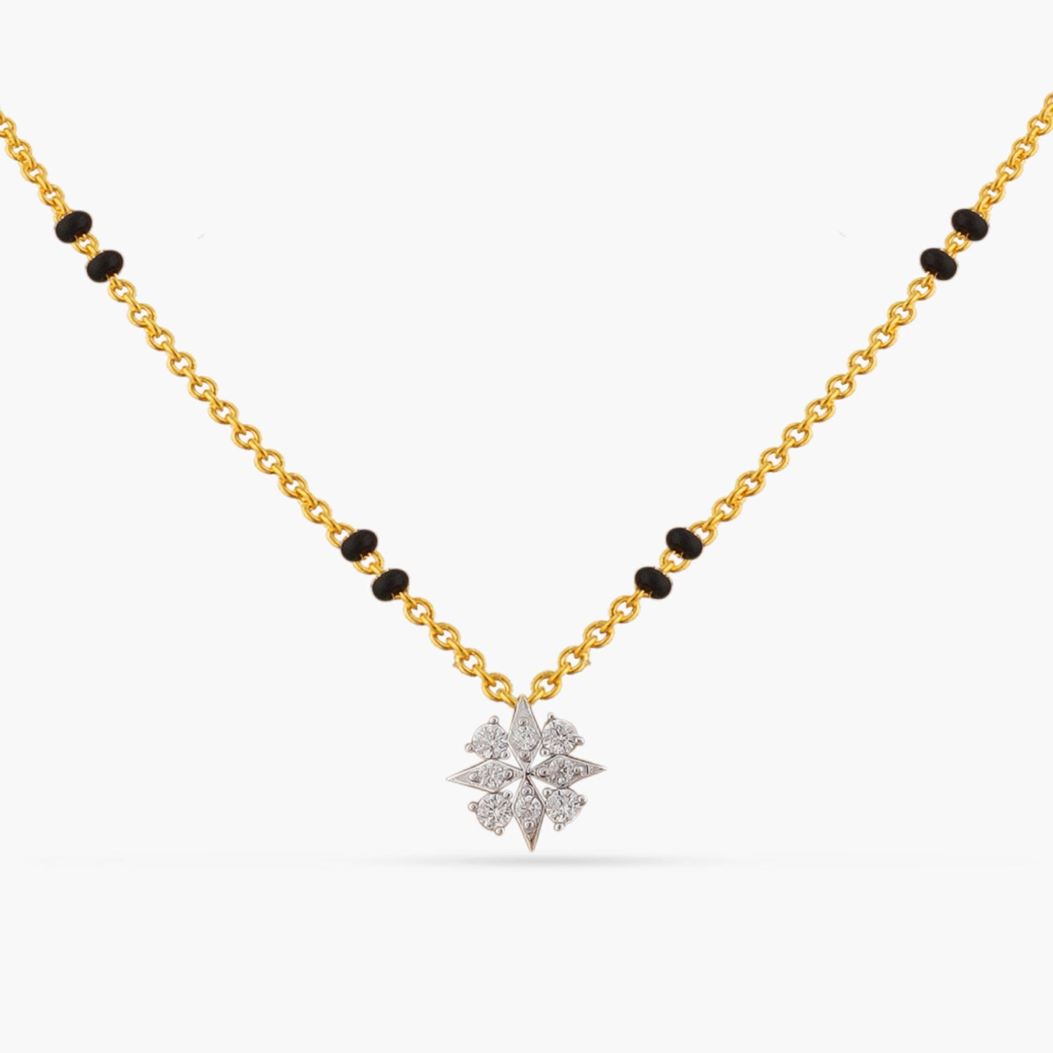 Elegant Charm CZ Silver Mangalsutra