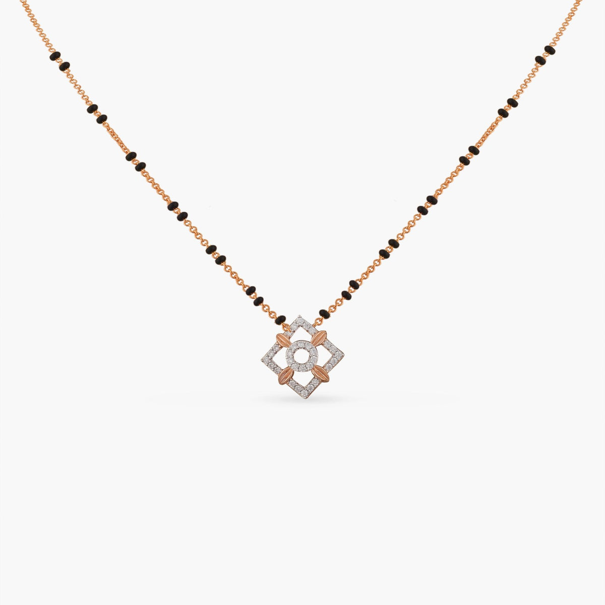 Timeless CZ Charm Silver Mangalsutra